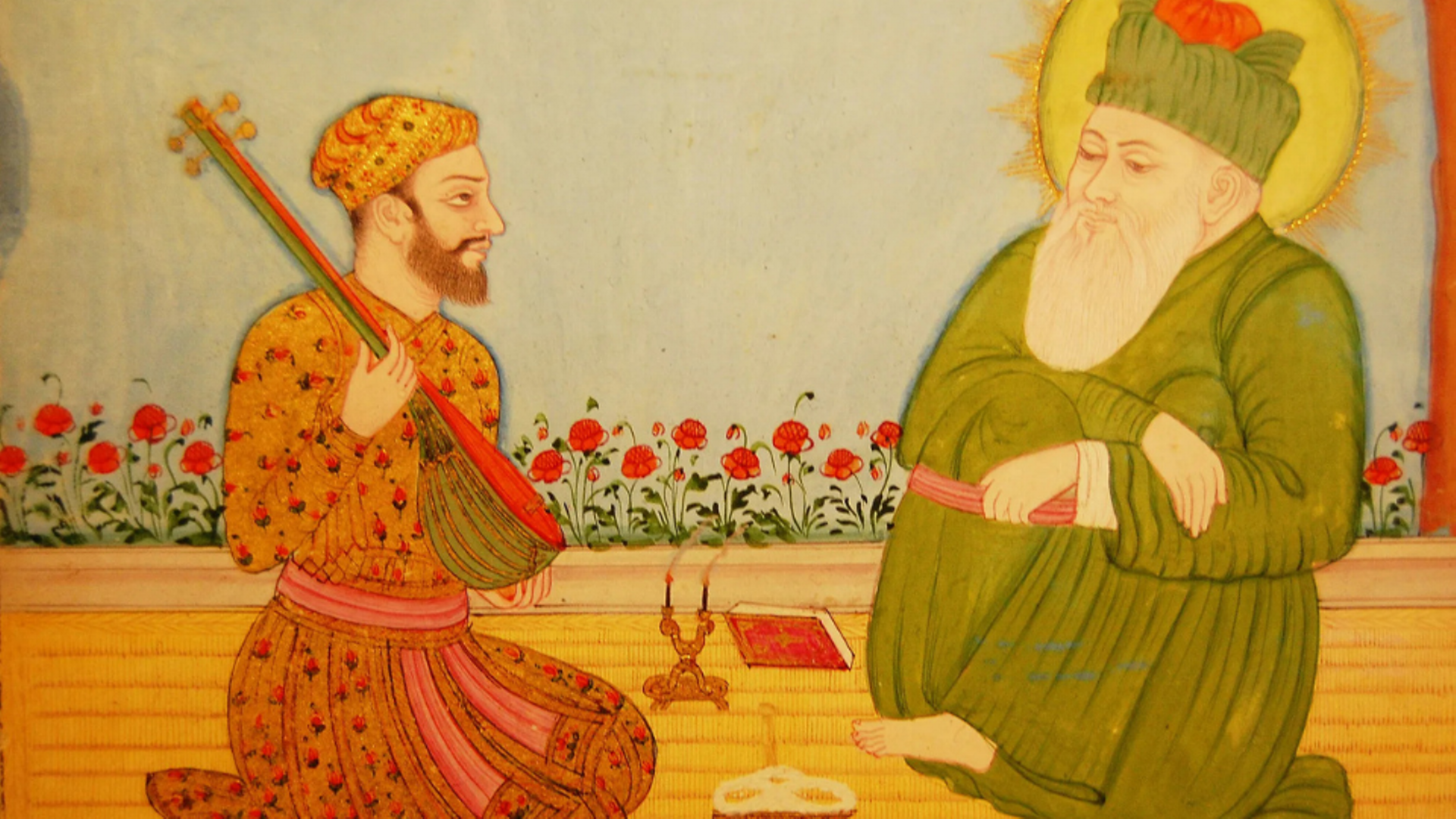 Nizamuddin Auliya with His Disciple Amir Khusrow, 17th century